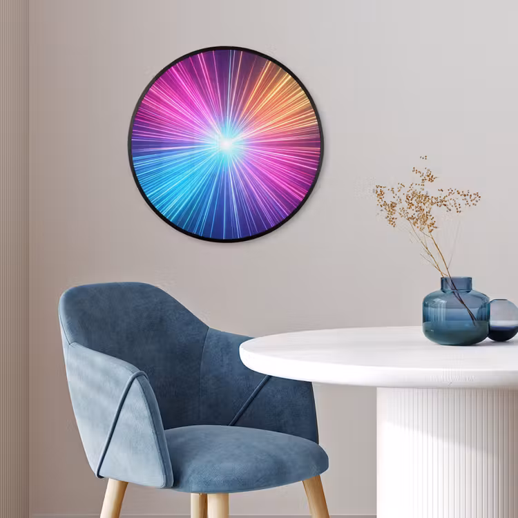Abstract - Light - Burst - Modern - Colorful Fotolijst rond zonder passe partout klein -sfeer2