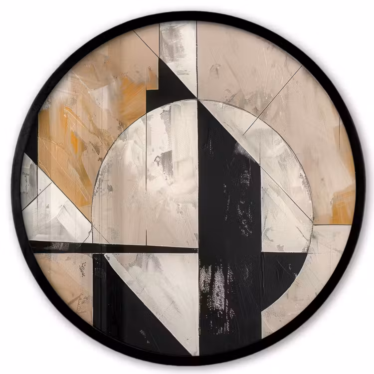 Abstract - Modern - Geometrisch - Pastel Fotolijst rond zonder passe partout klein -3d