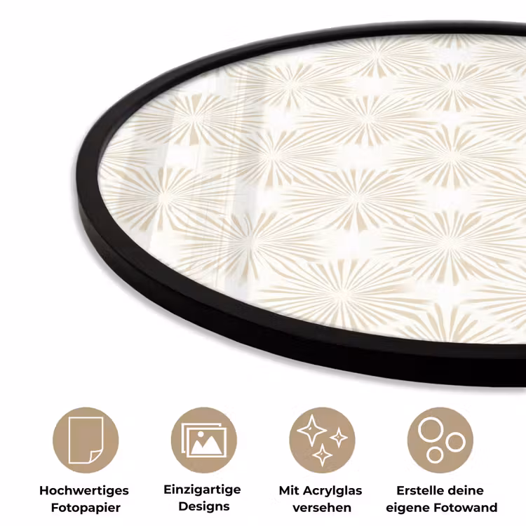 Abstract - Motief - Beige Fotolijst rond zonder passe partout klein 856 -closeup_DE