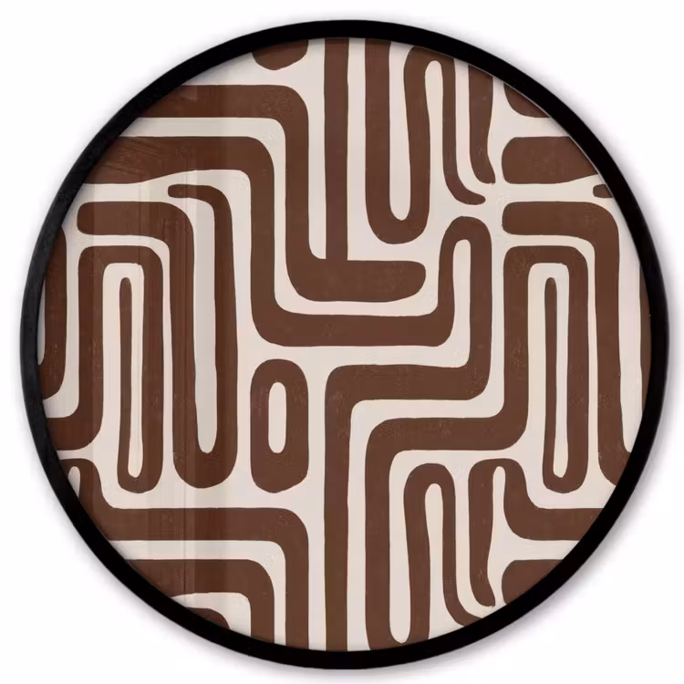 Abstract - Patroon - Bruin Fotolijst rond zonder passe partout klein 856 -3d