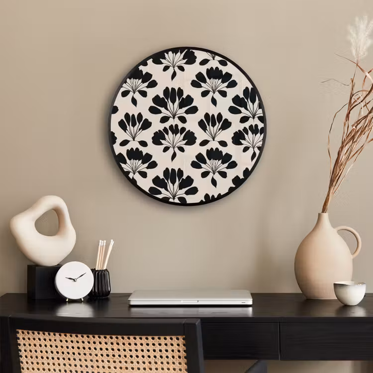 Abstract - Patroon - Zwart Fotolijst rond zonder passe partout klein 856 -sfeer1