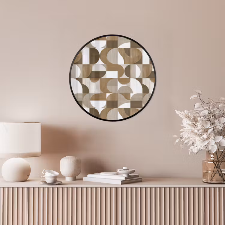 Abstract - Retro - Bruin Fotolijst rond zonder passe partout klein 856 -sfeer3