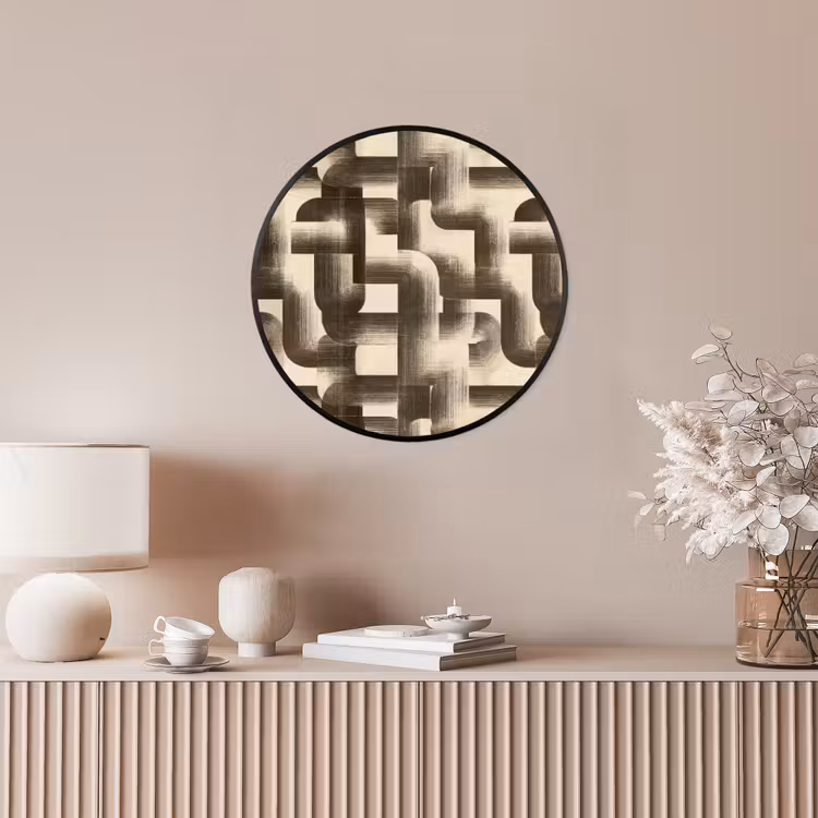 Abstract - Retro - Zwart Fotolijst rond zonder passe partout klein 856 -sfeer3