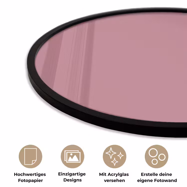 Antique - Mauve - Roze Fotolijst rond zonder passe partout klein 856 -closeup_DE