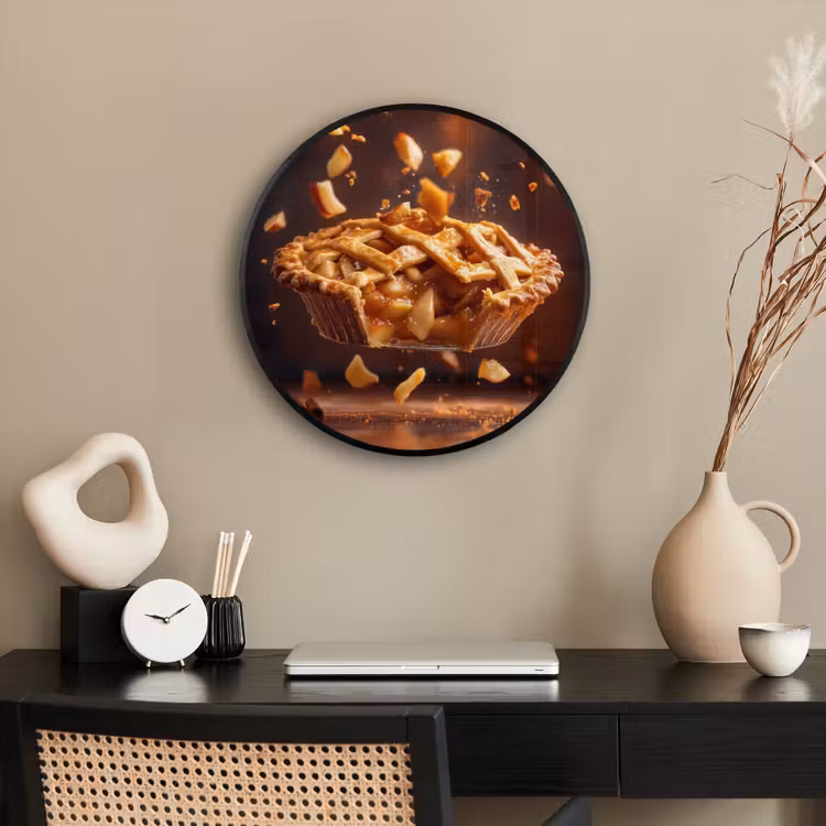 Appel - Taart - Warm - Eten Fotolijst rond zonder passe partout klein -sfeer1