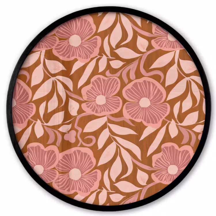 Sfeer - Bloemen - Roze Fotolijst rond zonder passe partout klein 856 -3d