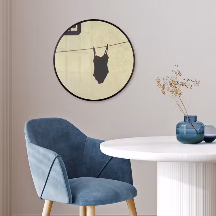 Badpak - Schaduw - Muur - Zomer - Minimalistisch Fotolijst rond zonder passe partout klein -sfeer2