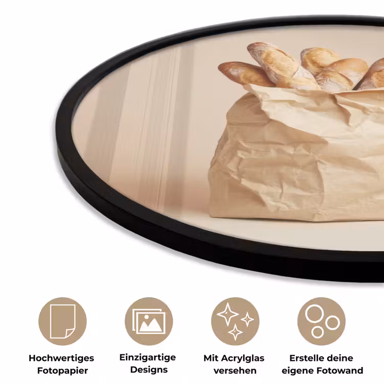 Baguette - Brood - Stokbrood - Beige Fotolijst rond zonder passe partout klein -closeup_DE