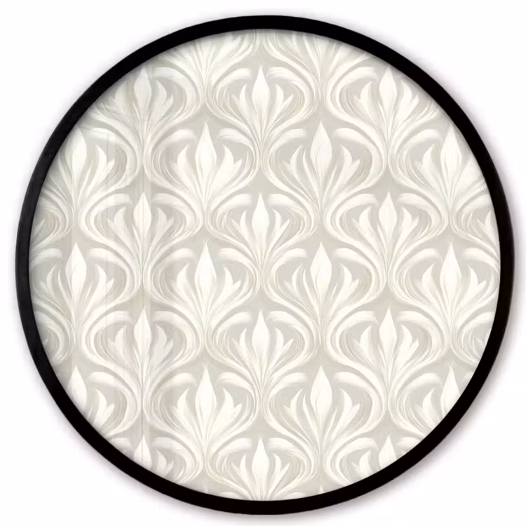 Barok - Patroon - Beige Fotolijst rond zonder passe partout klein 856 -3d