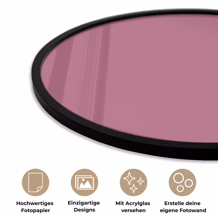 Berry - Roze -Pink Fotolijst rond zonder passe partout klein 856 -closeup_DE