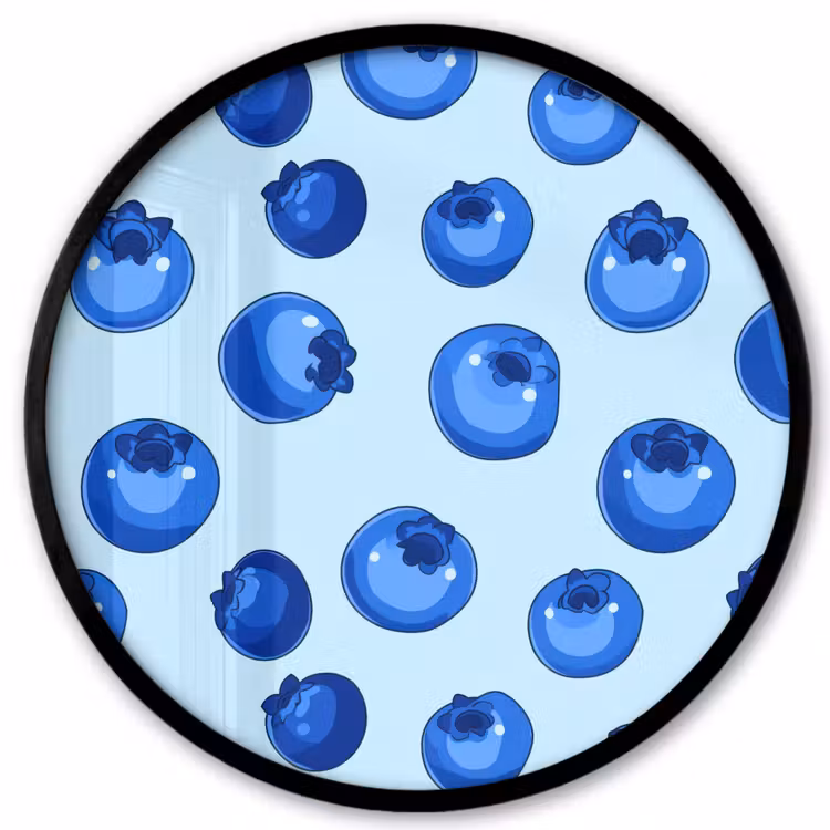 Bessen - Modern - Blauw Fotolijst rond zonder passe partout klein 856 -3d