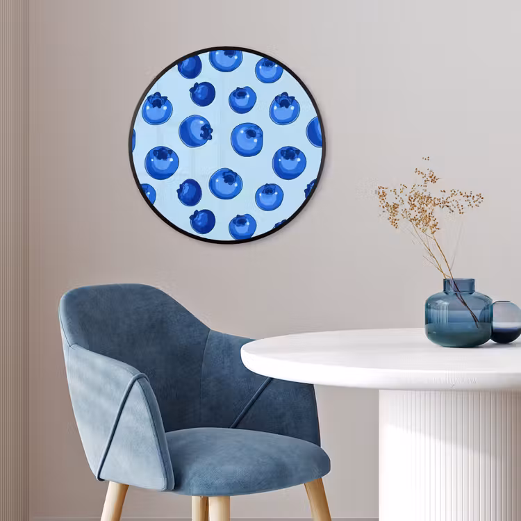 Bessen - Modern - Blauw Fotolijst rond zonder passe partout klein 856 -sfeer2