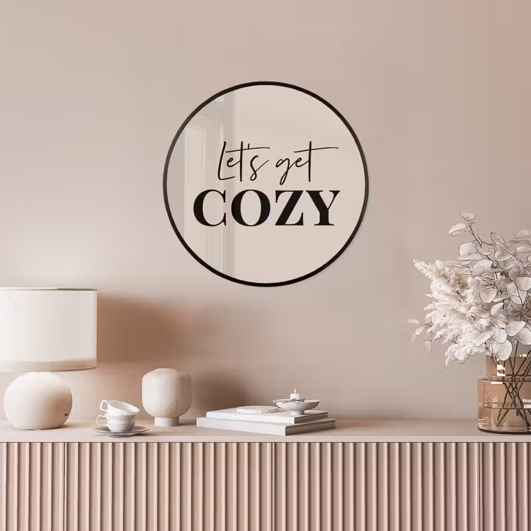 Beige - Winter - Quote - Cozy Fotolijst rond zonder passe partout klein -sfeer3