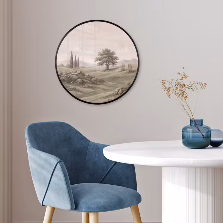 Heuvellandschap - Bomen - Natuur - Groen Fotolijst rond zonder passe partout klein -sfeer2