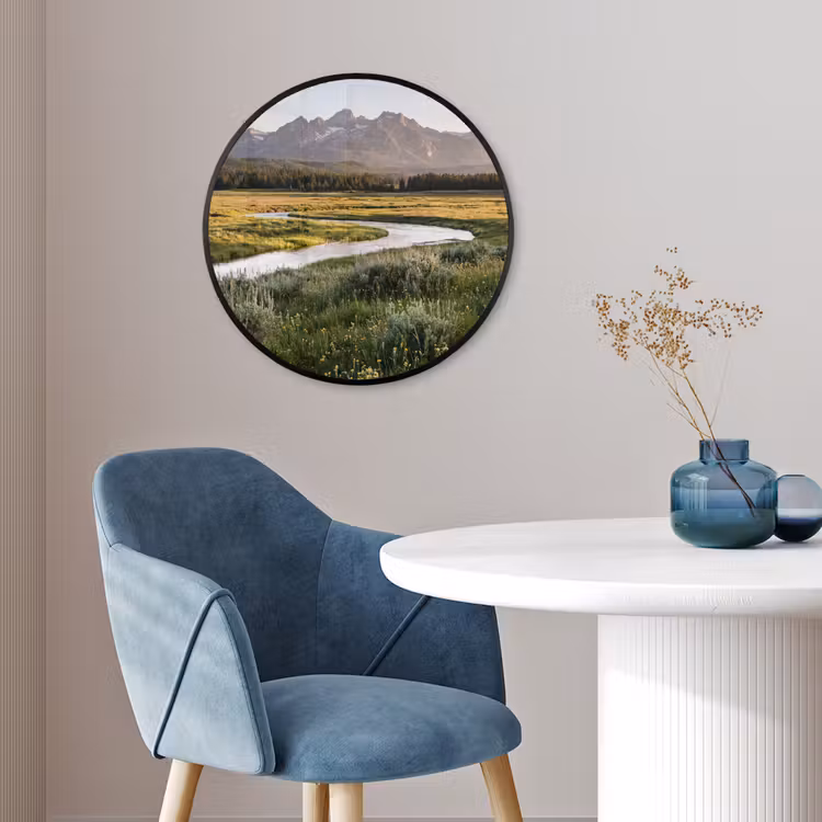 Berglandschap - Rivier - Bos Fotolijst rond zonder passe partout klein -sfeer2