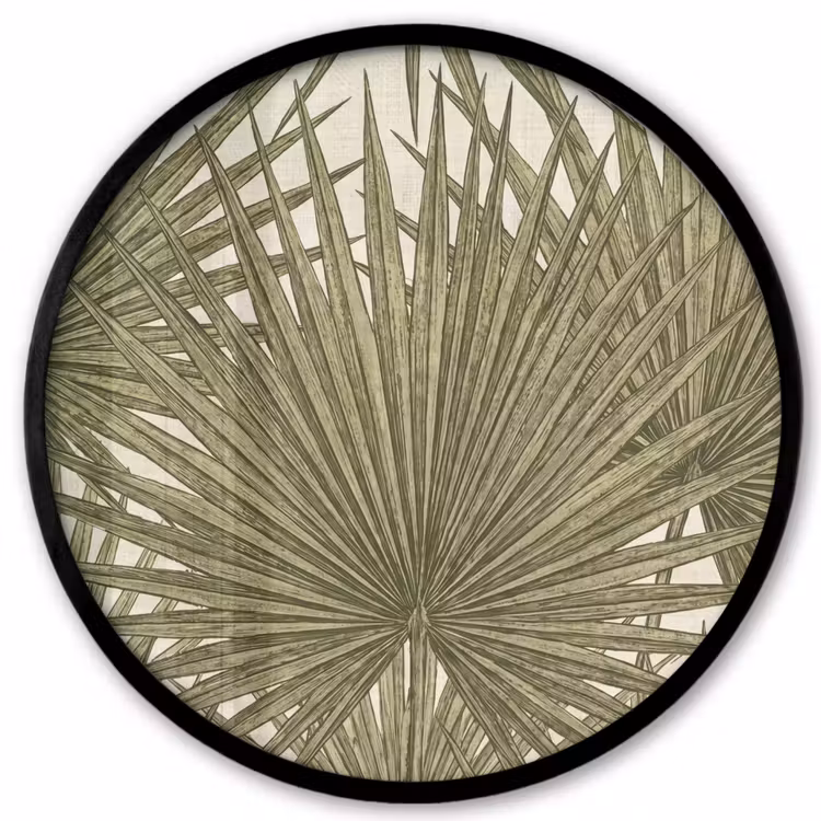 Blad - Tropisch - Patroon - Natuur - Groen Fotolijst rond zonder passe partout klein -3d