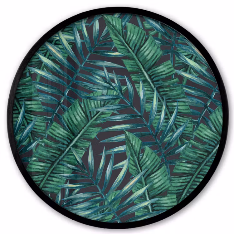 Bladeren - Tropisch - Jungle - Natuur Fotolijst rond zonder passe partout klein -3d