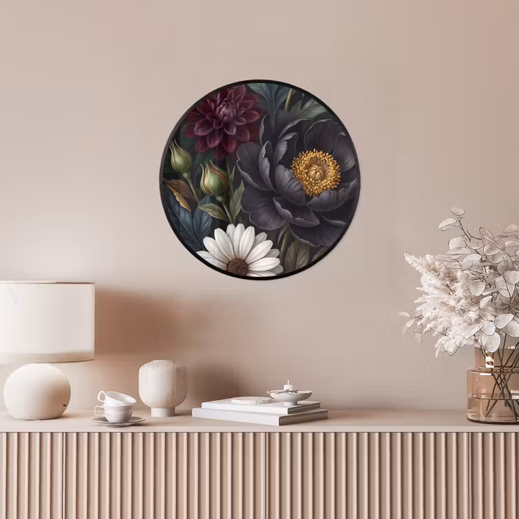 Bloemen - Boeket - Natuur - Klassiek - Weelderig Fotolijst rond zonder passe partout klein -sfeer3