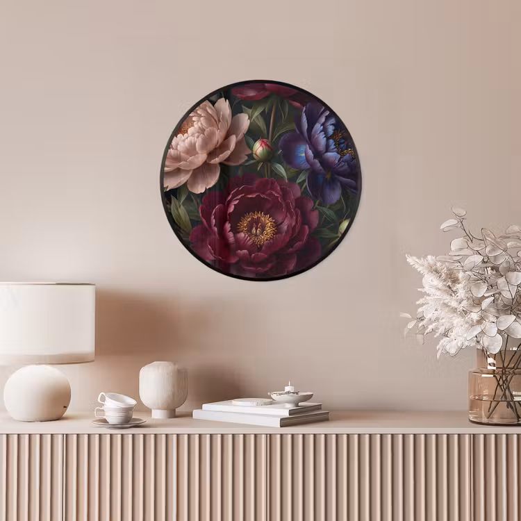 Bloemen - Boeket - Natuur - Modern - Donker Fotolijst rond zonder passe partout klein -sfeer3