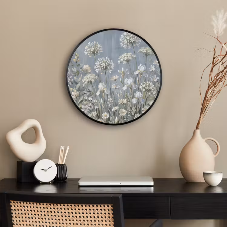 Bloemen - Botanisch - Blauw Fotolijst rond zonder passe partout klein -sfeer1