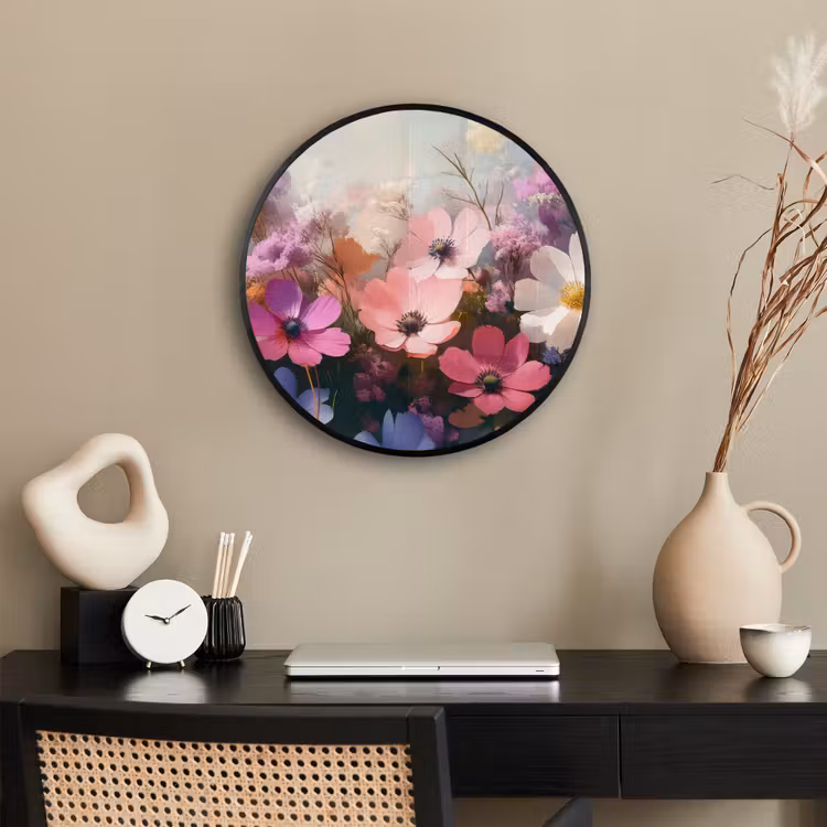 Bloemen - Kleurrijk - Bloei Fotolijst rond zonder passe partout klein -sfeer1