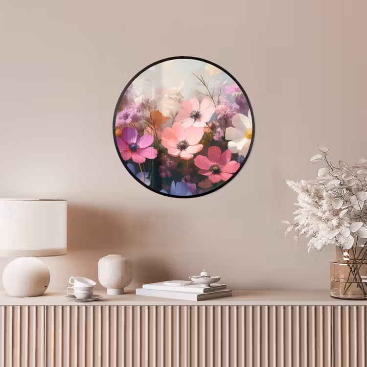 Bloemen - Kleurrijk - Bloei Fotolijst rond zonder passe partout klein -sfeer3