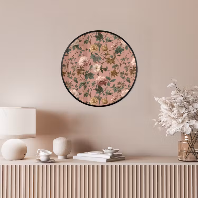 Bloemen - Klassiek - Roze Fotolijst rond zonder passe partout klein 856 -sfeer3