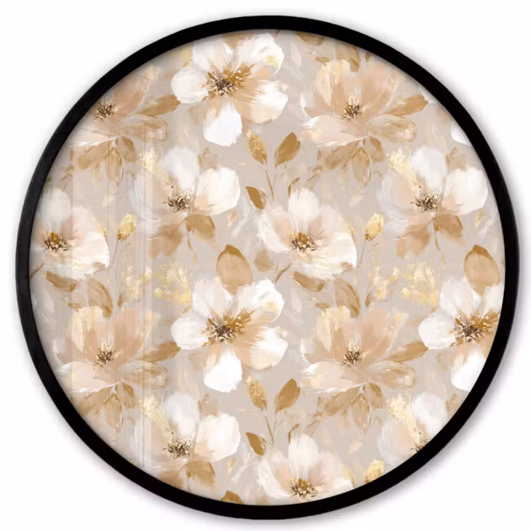 Bloemen - artistiek - Goud Fotolijst rond zonder passe partout klein 856 -3d