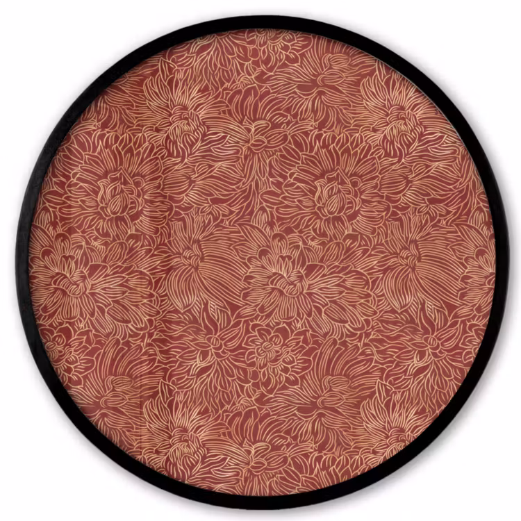Bloemen - Motief - Rood Fotolijst rond zonder passe partout klein 856 -3d