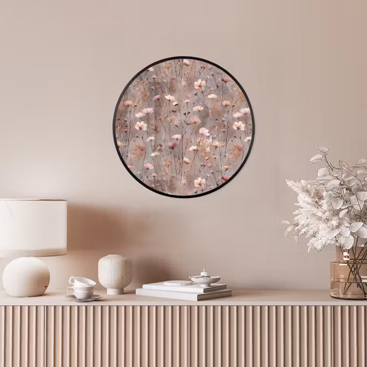 Bloemen - Wild - Pastel Fotolijst rond zonder passe partout klein 856 -sfeer3