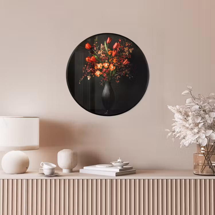 Bloemen - Takken - Boeket Fotolijst rond zonder passe partout klein -sfeer3