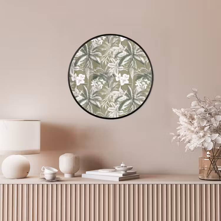 Botanisch - Bloemen - Groen Fotolijst rond zonder passe partout klein 856 -sfeer3