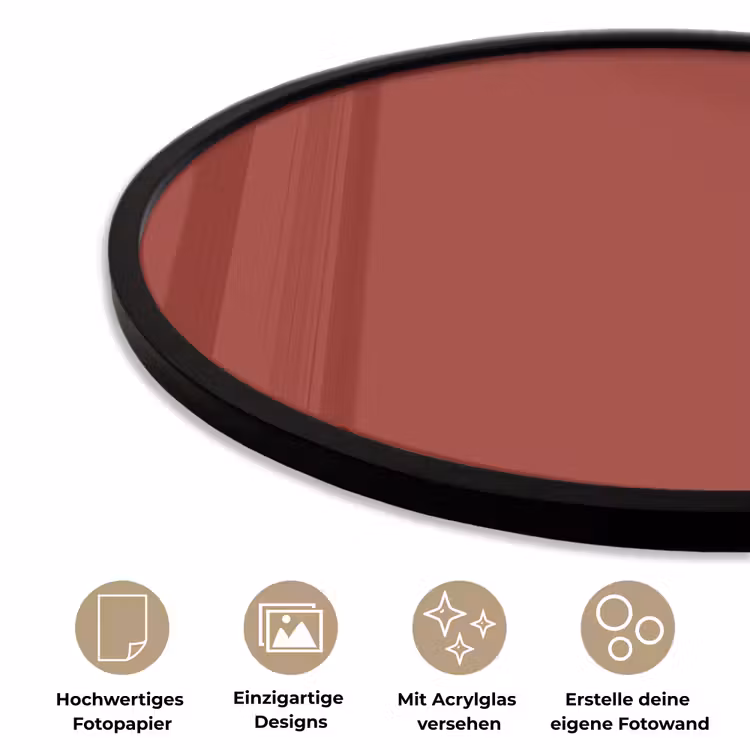 Burnt - Copper - Rood Fotolijst rond zonder passe partout klein 856 -closeup_DE