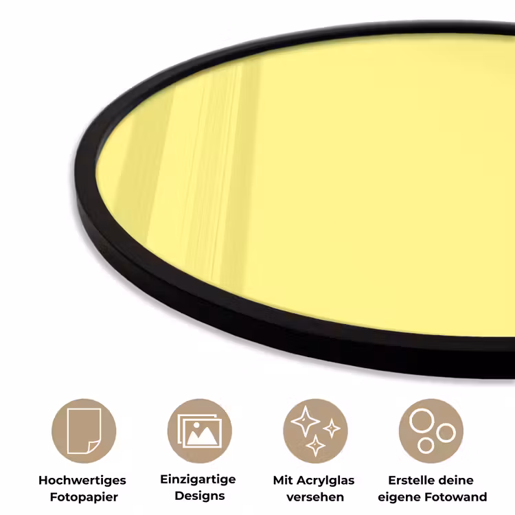 Buttery - Beige - Geel Fotolijst rond zonder passe partout klein 856 -closeup_DE