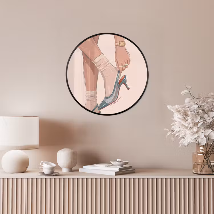 Vrouw - Schoen - Mode - Lifestyle - Groen Fotolijst rond zonder passe partout klein -sfeer3