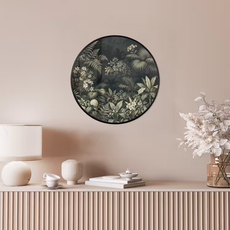 Jungle - Bladeren - Botanisch - Groen Fotolijst rond zonder passe partout klein -sfeer3