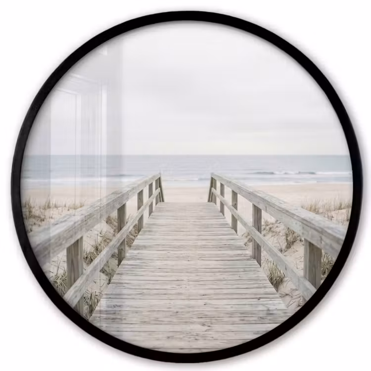 Duinen - Vlonder - Oceaan Fotolijst rond zonder passe partout klein -3d