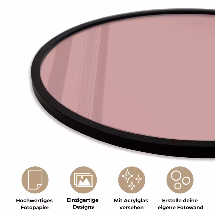 Dusty - Rose - Roze Fotolijst rond zonder passe partout klein 856 -closeup_DE