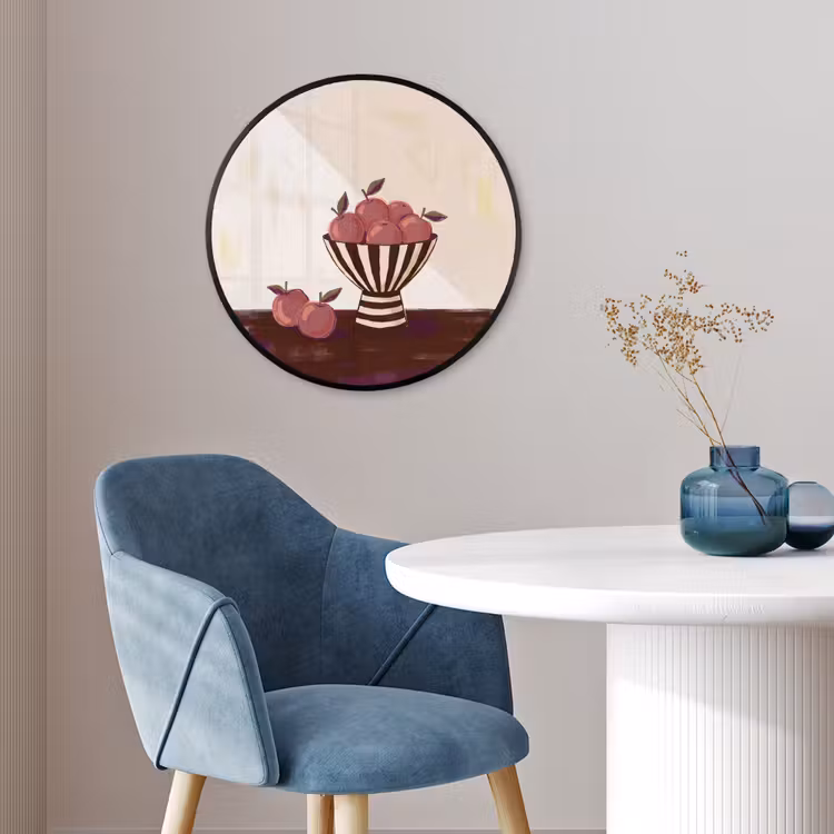 Eten - Schaal - Stilleven - Modern - Rood Fotolijst rond zonder passe partout klein -sfeer2