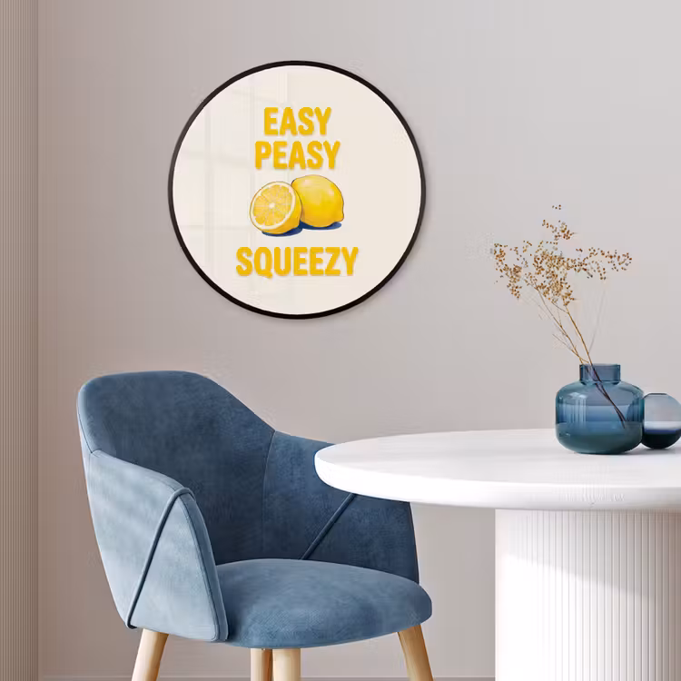 Eten - Citroenen - Keuken - Illustratie - Geel Fotolijst rond zonder passe partout klein -sfeer2