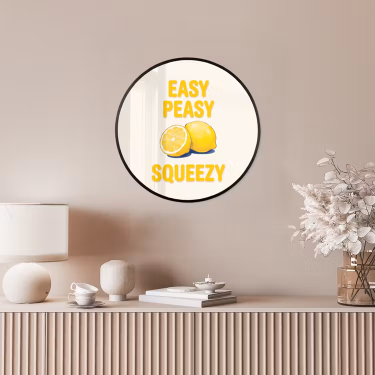 Eten - Citroenen - Keuken - Illustratie - Geel Fotolijst rond zonder passe partout klein -sfeer3