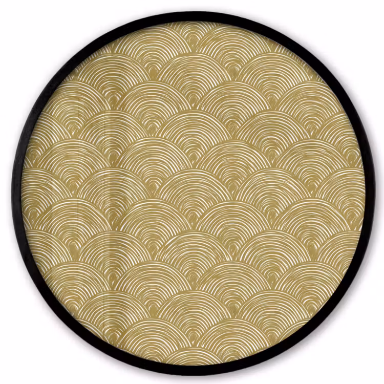 Waaier - Geometrisch - Groen Fotolijst rond zonder passe partout klein 856 -3d