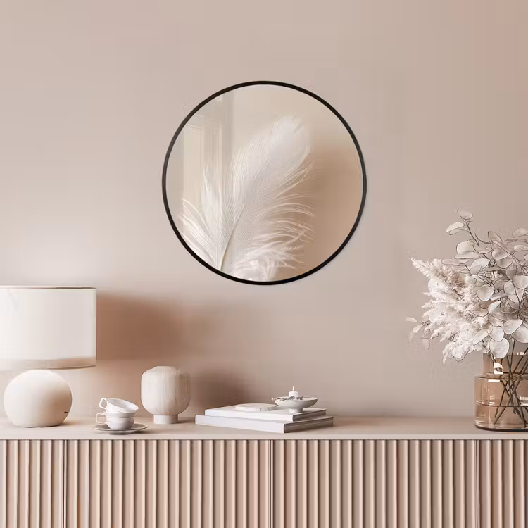 Veer - Minimalistisch - Roze Fotolijst rond zonder passe partout klein -sfeer3
