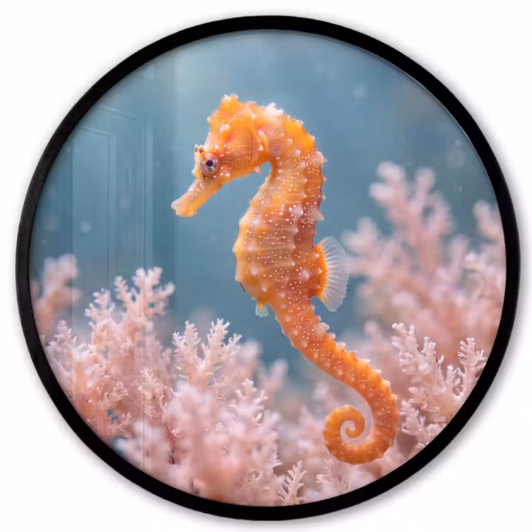 Vis - Koraal - Oceaan - Macro - Oranje Fotolijst rond zonder passe partout klein -3d