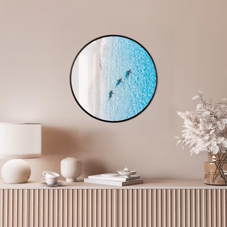 Vis - Oceaan - Strand - Turquoise - Natuur Fotolijst rond zonder passe partout klein -sfeer3