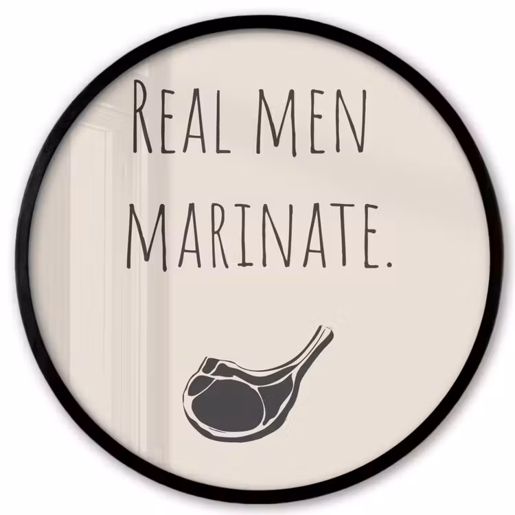 Vlees - Minimalistisch - Beige - Quote Fotolijst rond zonder passe partout klein -3d