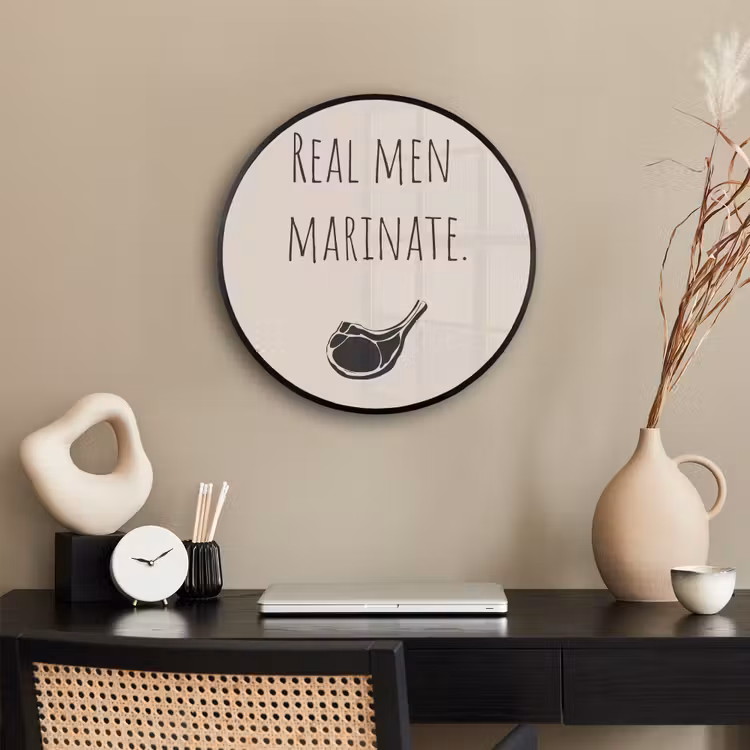 Vlees - Minimalistisch - Beige - Quote Fotolijst rond zonder passe partout klein -sfeer1