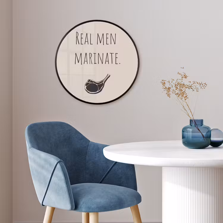Vlees - Minimalistisch - Beige - Quote Fotolijst rond zonder passe partout klein -sfeer2