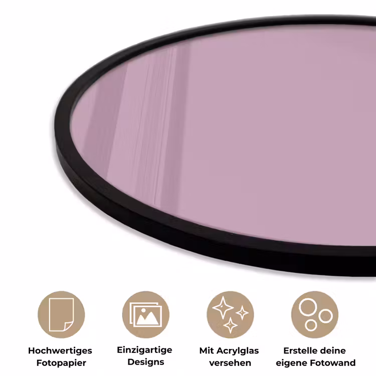 Lilac - Paars - Mauve Fotolijst rond zonder passe partout klein 856 -closeup_DE