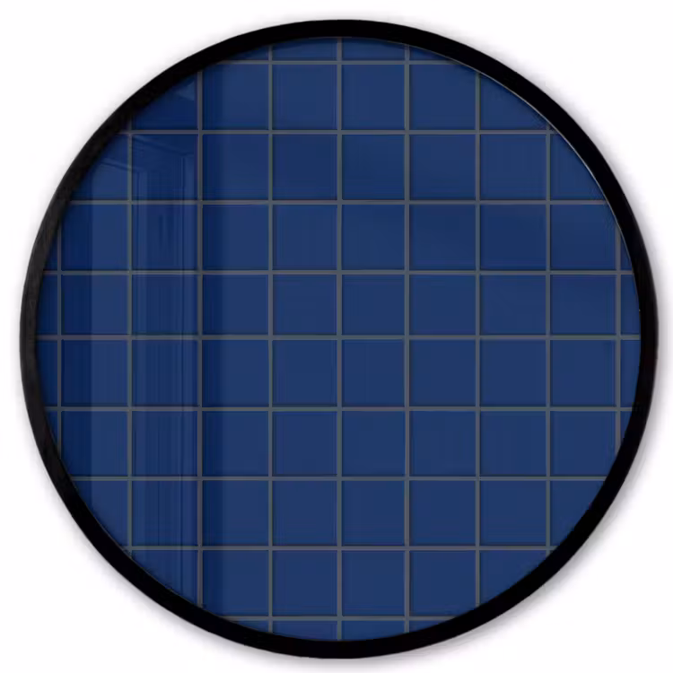 Tegel - Patroon - Blauw Fotolijst rond zonder passe partout klein 856 -3d